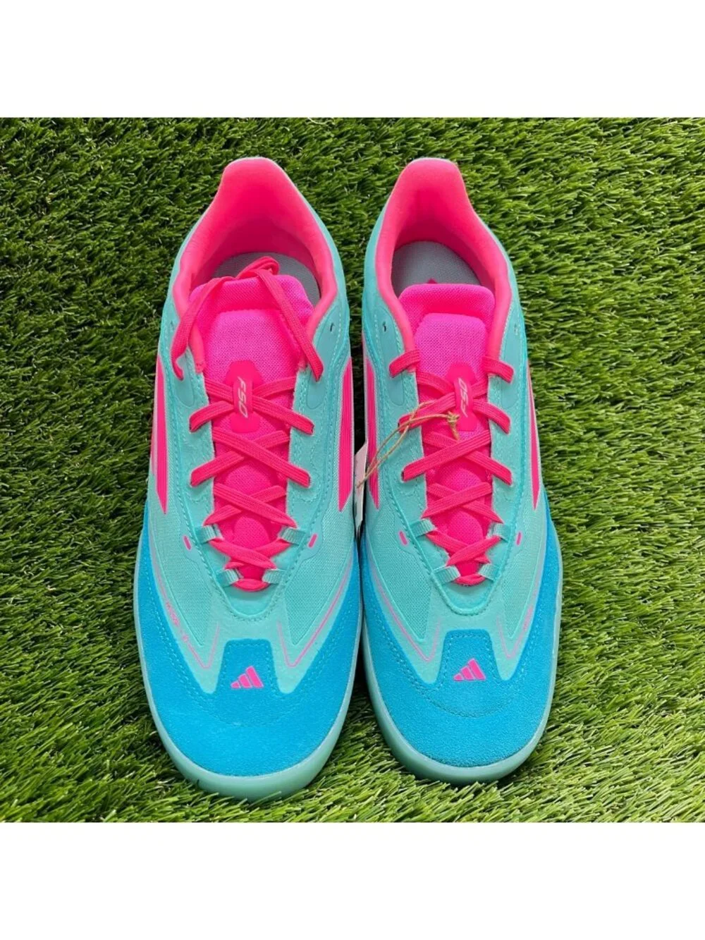 Adidas F50 Freestyle Indoor Messi Mens Size 10 Womens 11 Blue Pink Shoes Sneaker